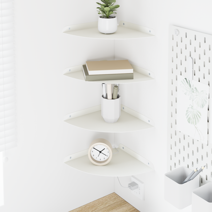 Floating Shelf with Shelf 4 pcs White 24 x 24 x 2 cm