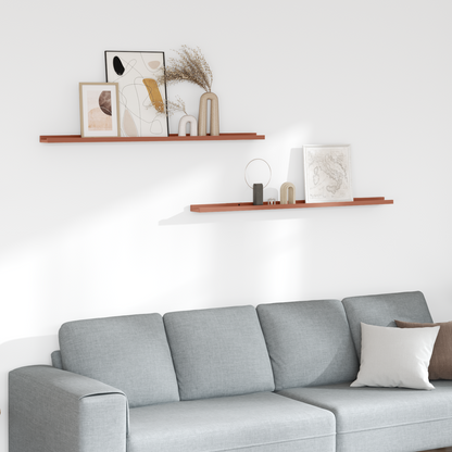 Wall Shelf with Shelf 2 pcs Red 115 x 9 x 3 cm Engineered Wood