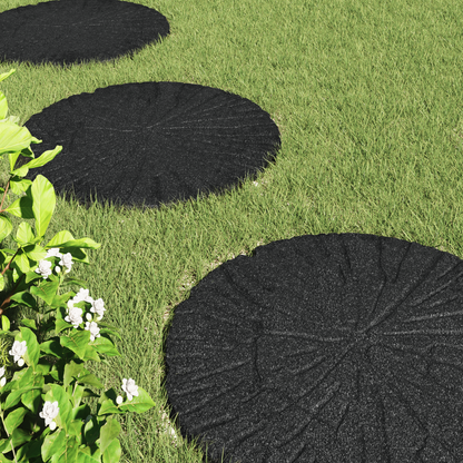 Stepping Stone 6 pcs Black Ø 45 x 1.8 cm Rubber