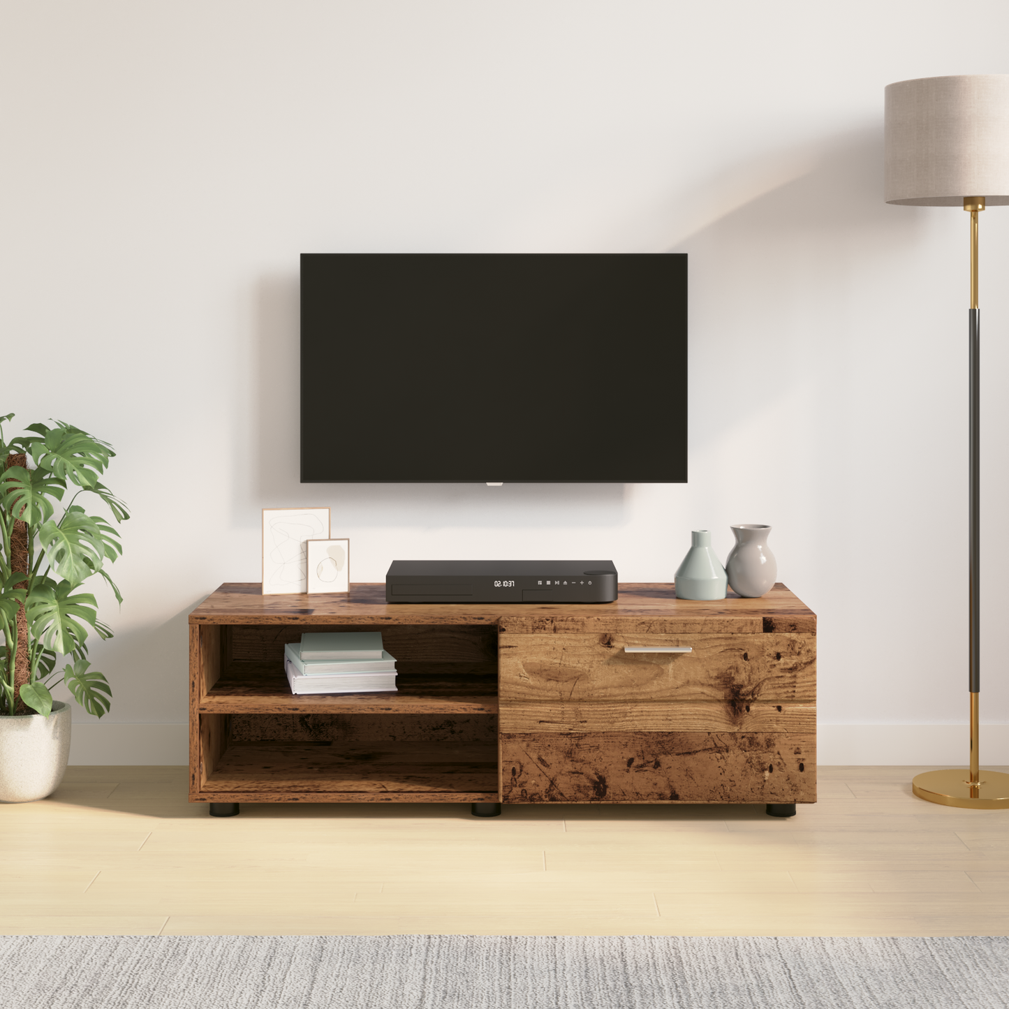 Wooden Cabinet Old Wood 100.5 x 39 x 30 cm Engineered Wood