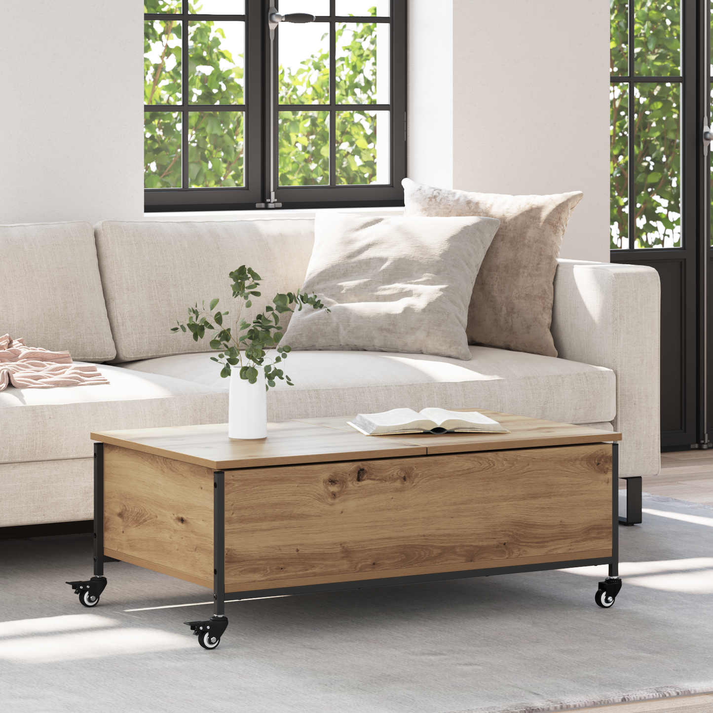 Coffee Table Artisan Oak 91 x 55 x 32 cm Engineered Wood