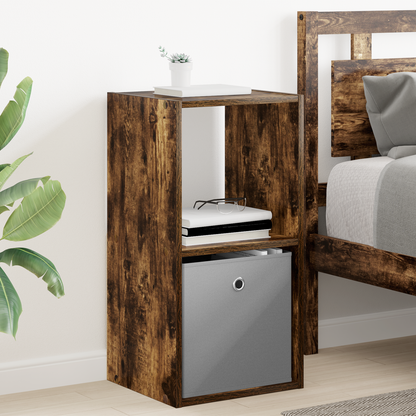 Bedside Table Smoked Oak 35 x 32 x 68.5 cm Engineered Wood