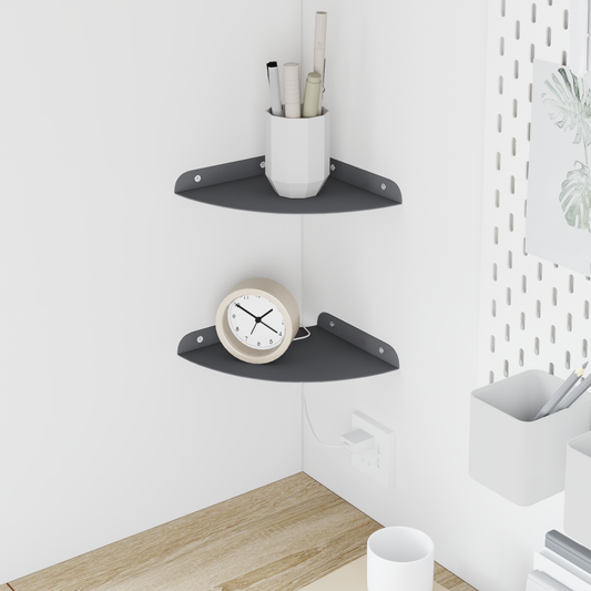 Floating Shelf with Shelf 2 pcs Anthracite 18 x 18 x 2 cm