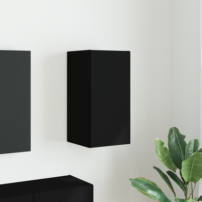TV Wall Cabinet Black 30 x 31 x 60 cm Engineered Wood