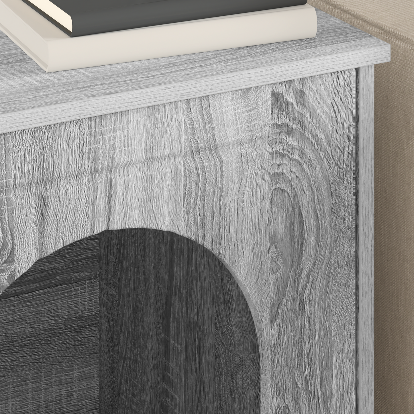 Cat House Grey Sonoma 53 x 52 x 62 cm Engineered Wood