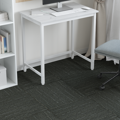 Carpet Tile Striped Light Green 50 x 50 cm 36 pcs