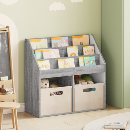 Kids Bookshelf Grey Sonoma 72.5 x 29.5 x 69 cm Engineered Wood