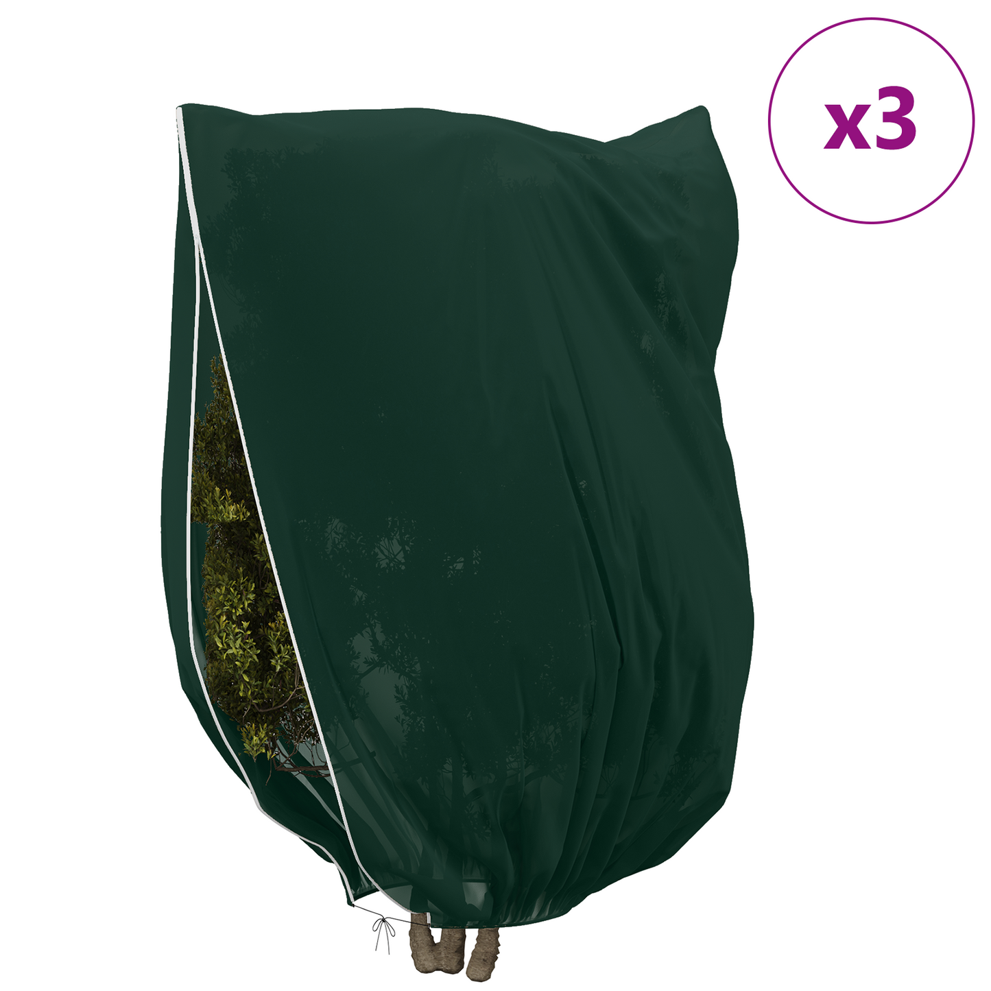 Frost Protection Plant Fleece Covers 3 pcs Green 3.5 x 2.5 m