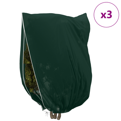 Frost Protection Plant Fleece Covers 3 pcs Green 3.5 x 2.5 m
