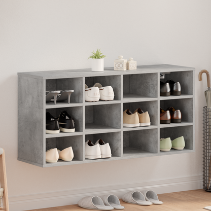 Shoe Cabinet Concrete grey 103 x 30 x 51 cm Engineered Wood