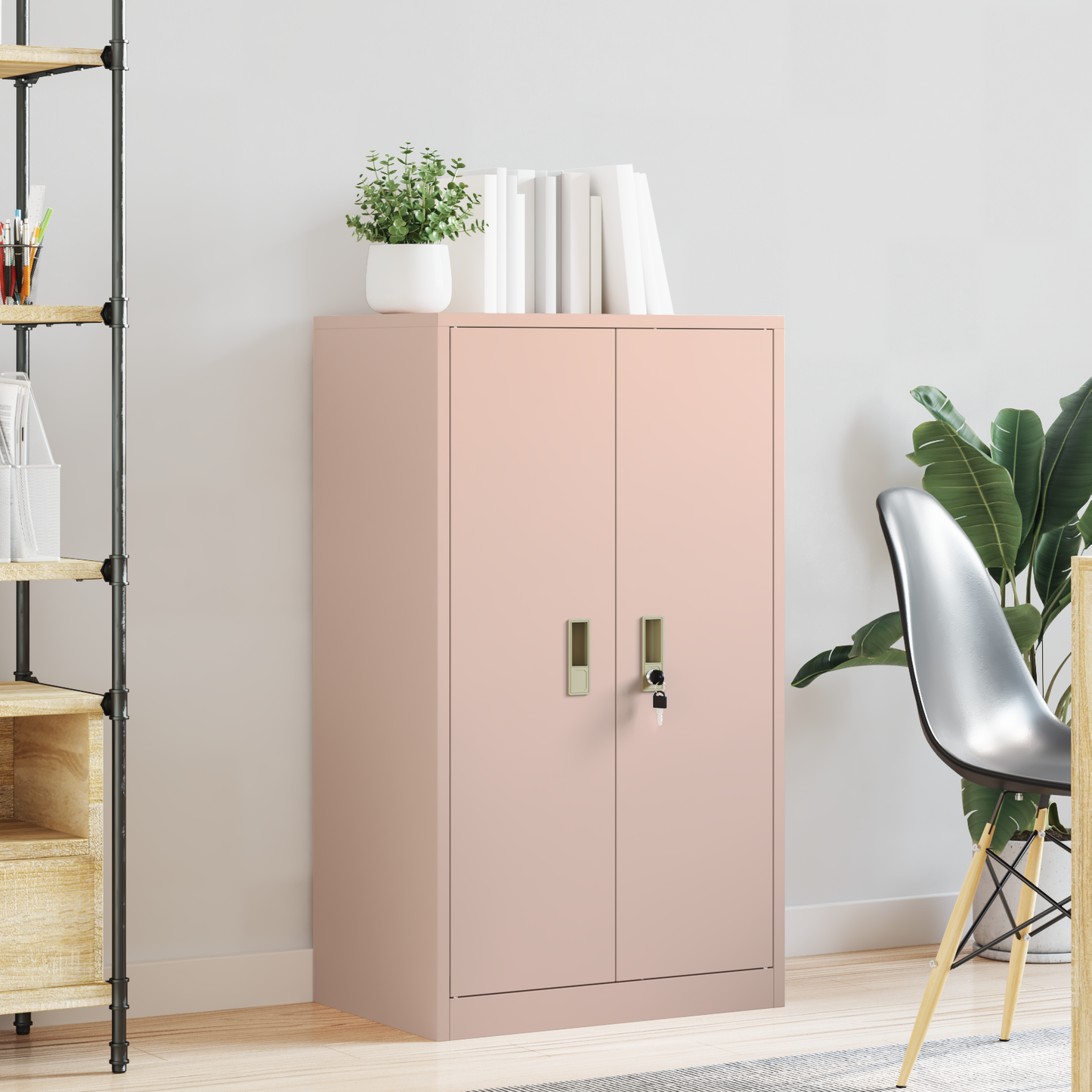 Storage Cabinet Pink 60 x 40 x 90 cm Steel