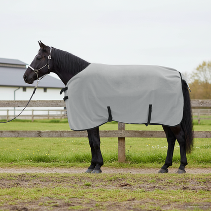 Horse Blanket Full Light Grey and Pink 85 cm Polyester
