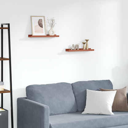 Wall Shelf with Shelf 2 pcs Red 40 x 9 x 3 cm Engineered Wood