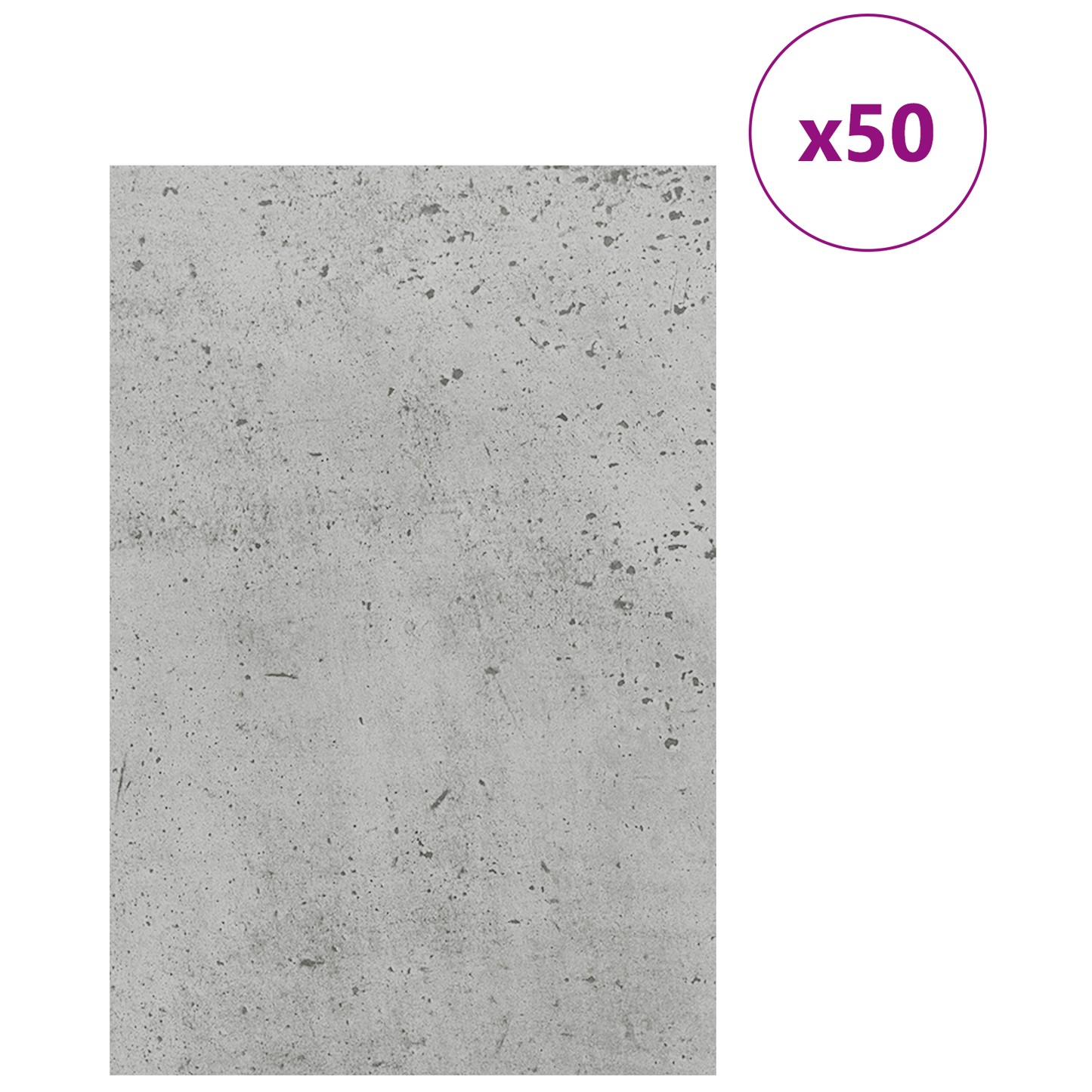 Decor Panels 50 pcs Concrete Grey 40 x 60 x 0.27 cm