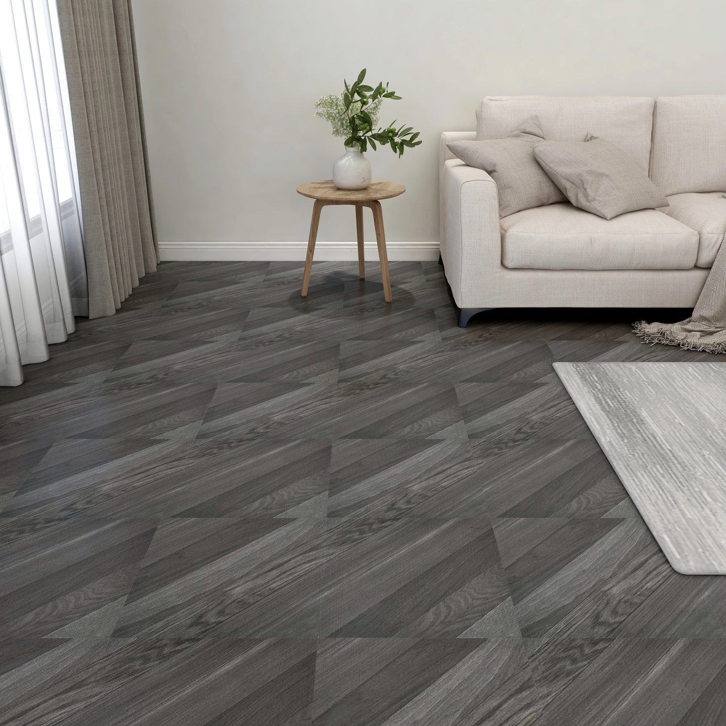 Flooring Planks 55 pcs Grey 5.11 m² PVC