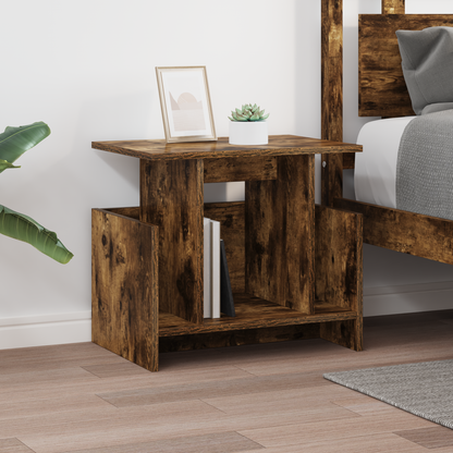 TV Stand Smoked Oak 50 x 35 x 45 cm Engineered Wood