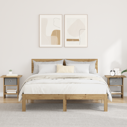 Bedside Table 2 pcs Artisan Oak 41 x 40 x 45 cm Engineered Wood