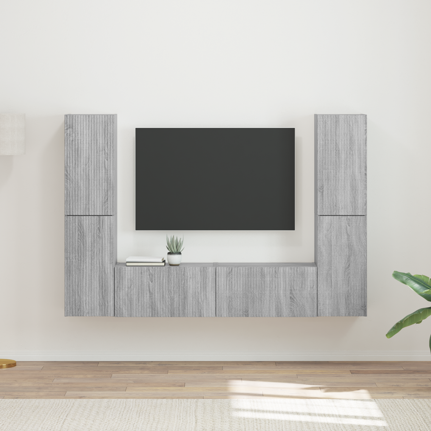 TV Cabinet Set 6 pcs Grey Sonoma Engineered Wood