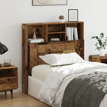 Headboard Cabinet Old Wood 100 x 19 x 103.5 cm Engineered Wood