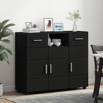 Wooden Cabinet Black 88.5 x 30.5 x 73 cm Engineered Wood