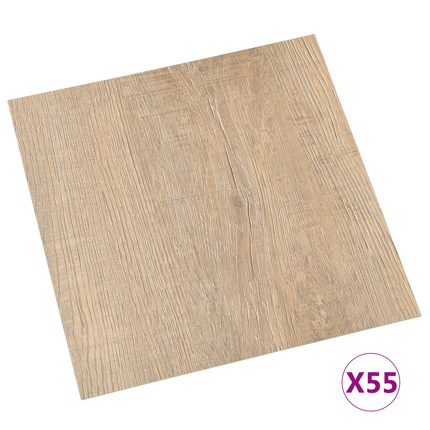 Flooring Planks 5.11 m² 55 pcs PVC Light Grey and Dark Brown