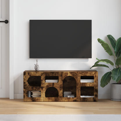 TV Cabinet Smoked Oak 100 x 35 x 40 cm Engineered Wood