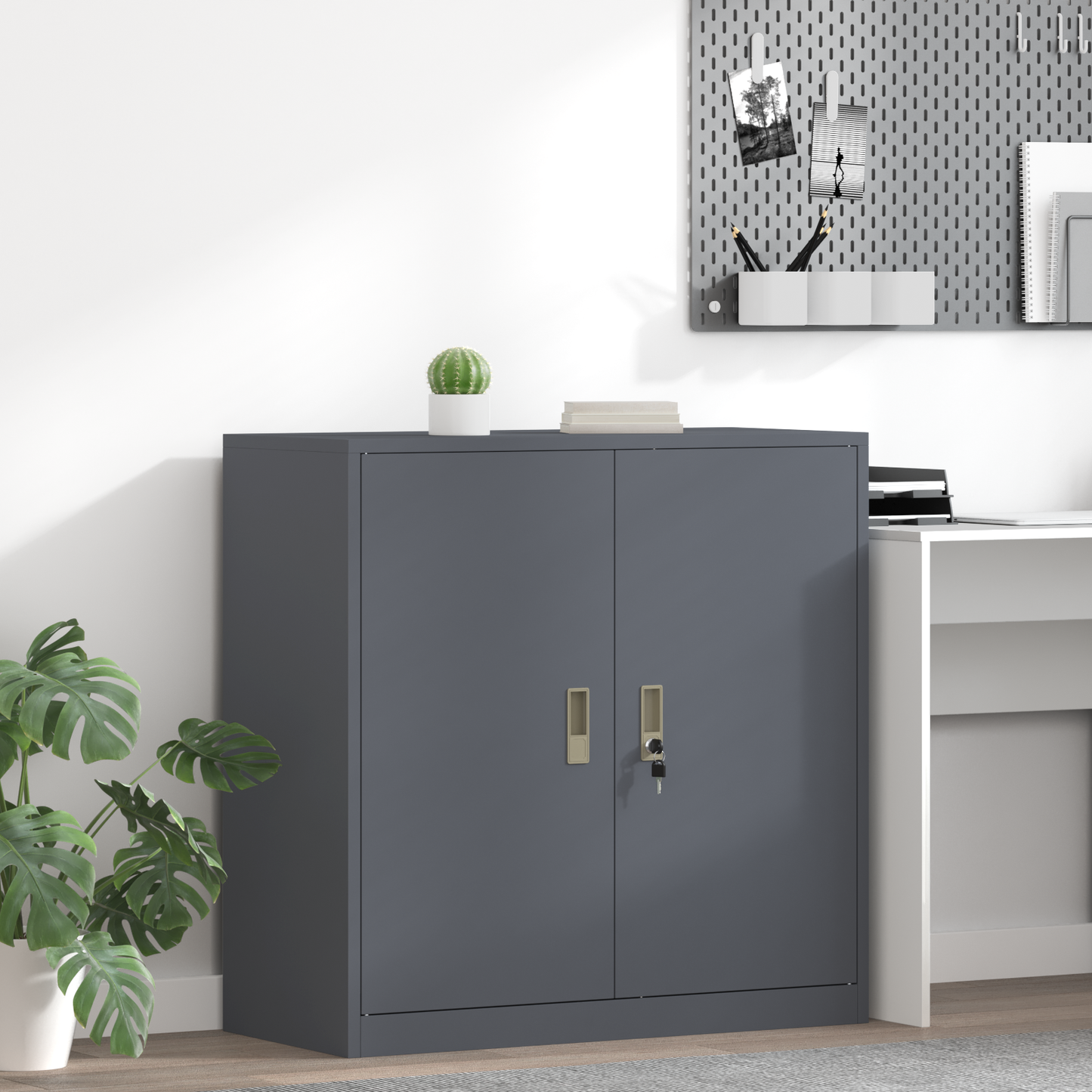 Storage Cabinet Anthracite 90 x 40 x 90 cm Steel
