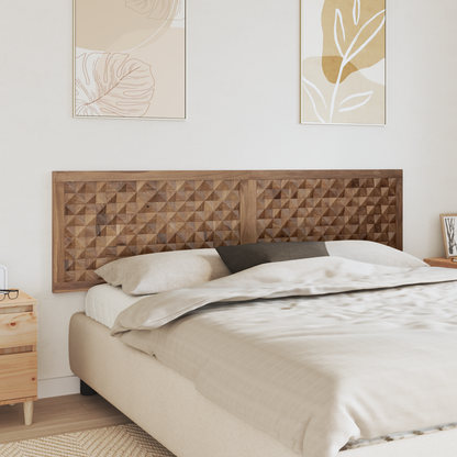 Bed Headboard Natural Solid Teak Wood