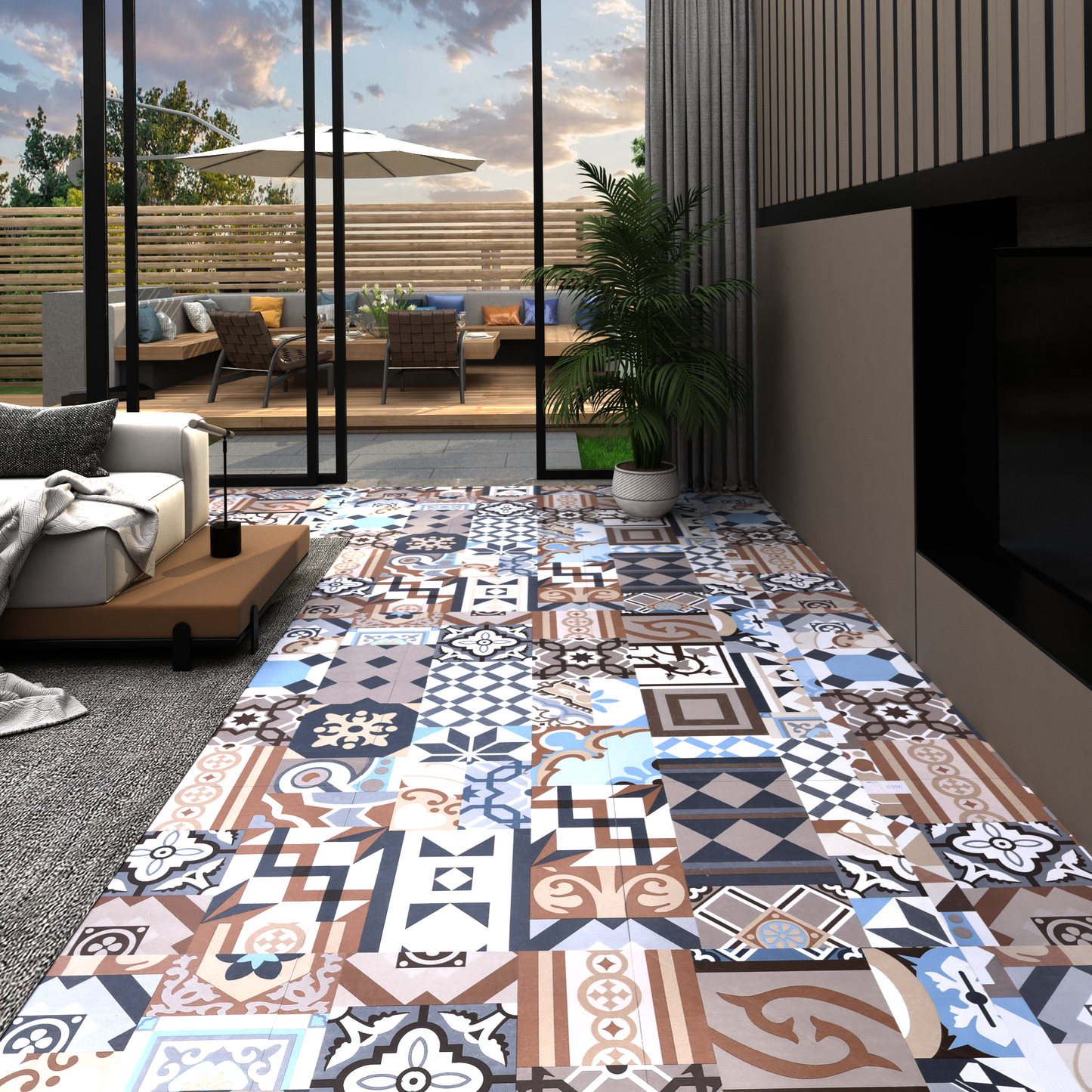 Flooring Planks 5.11 m² 55 pcs PVC Mono Pattern