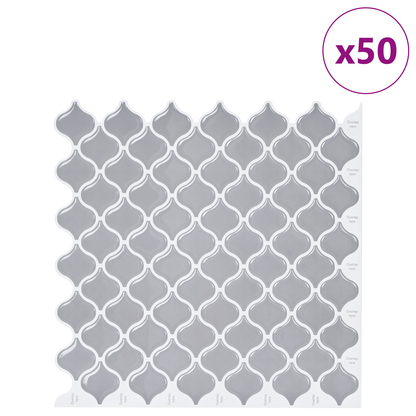 Lanturn Tile 50 pcs Grey 27 x 27 cm Polyurethane and PET