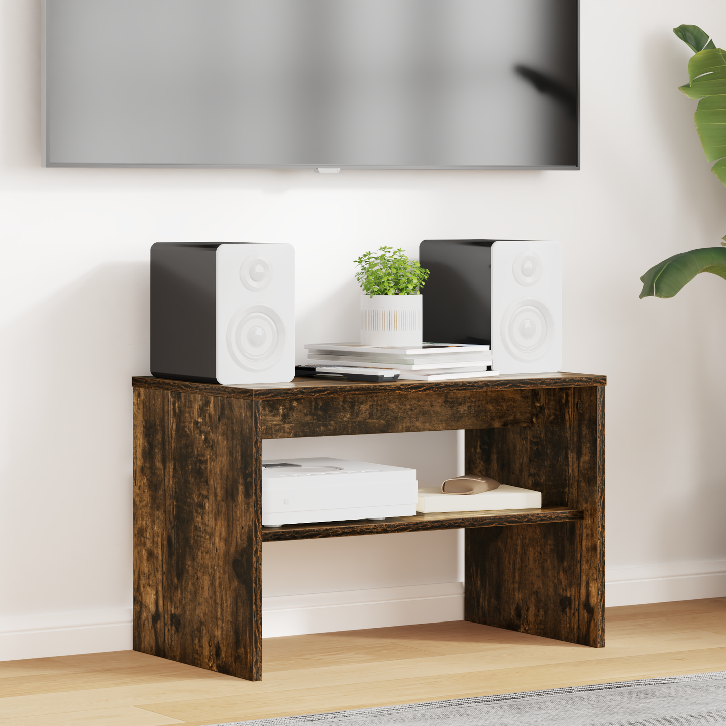 TV Cabinet Smoked Oak 60 x 35 x 40 cm Engineered Wood