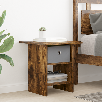 Bedside Table Smoked Oak 41 x 40 x 45 cm Engineered Wood