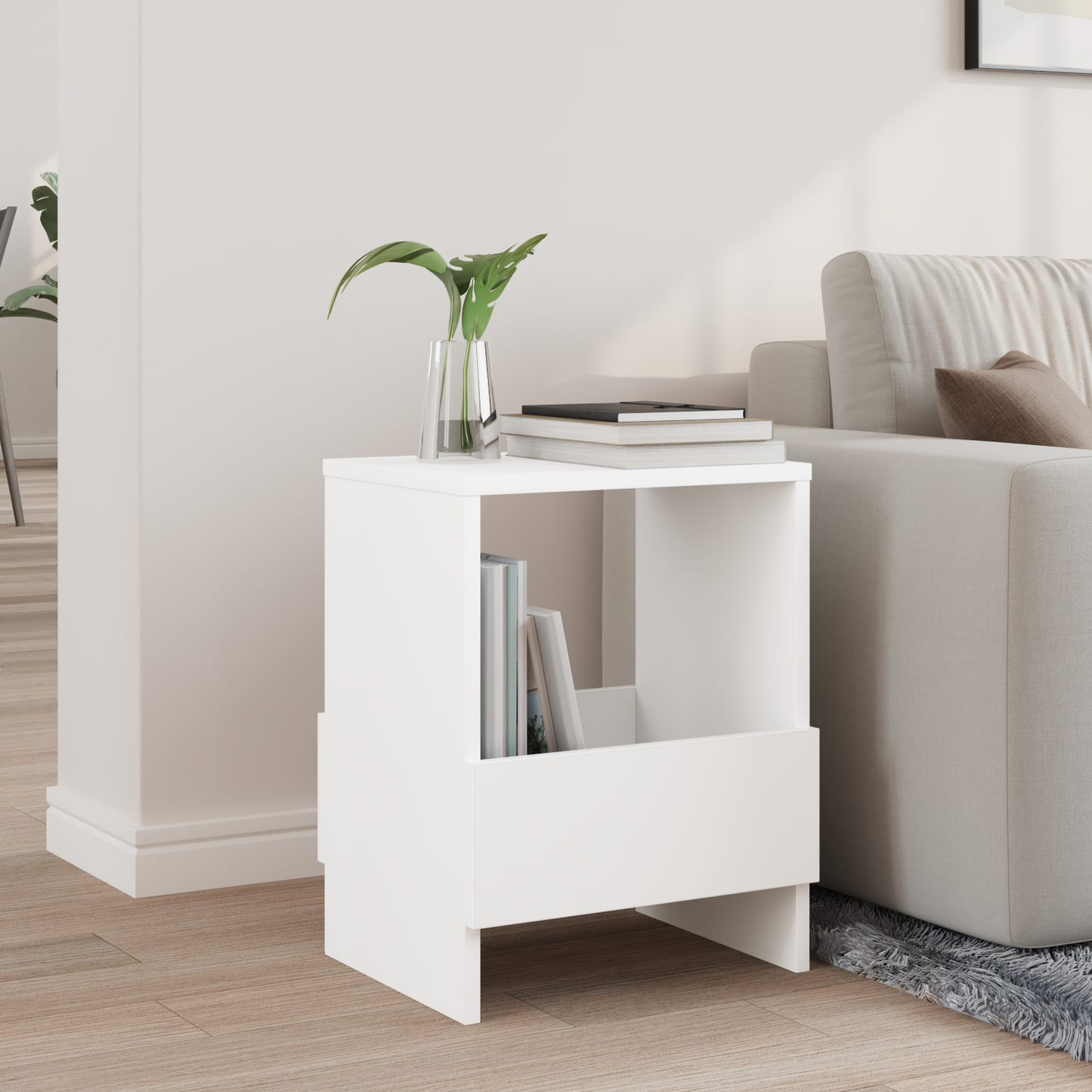 Magazine Rack White 35 x 30 x 45 cm