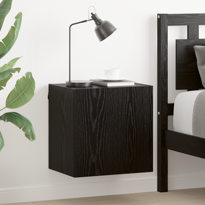TV Wall Cabinets 2 pcs Black Oak 40.5x30x40cm Engineered Wood