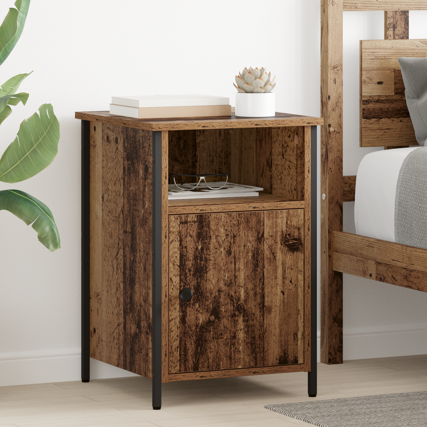 Bedside Cabinet Old Wood 40 x 42 x 60 cm Engineered Wood