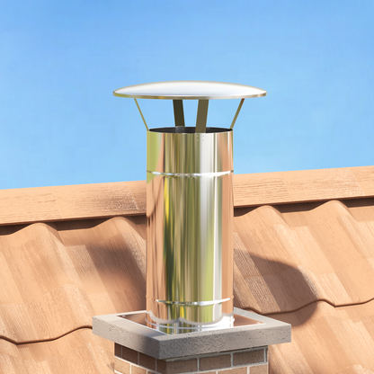 Rain Cover Chimney Silver 35 x 35 x 20 cm Stainless Steel