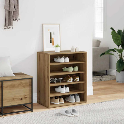 Shoe Cabinet Artisan Oak 60x35x70 cm Engineered Wood
