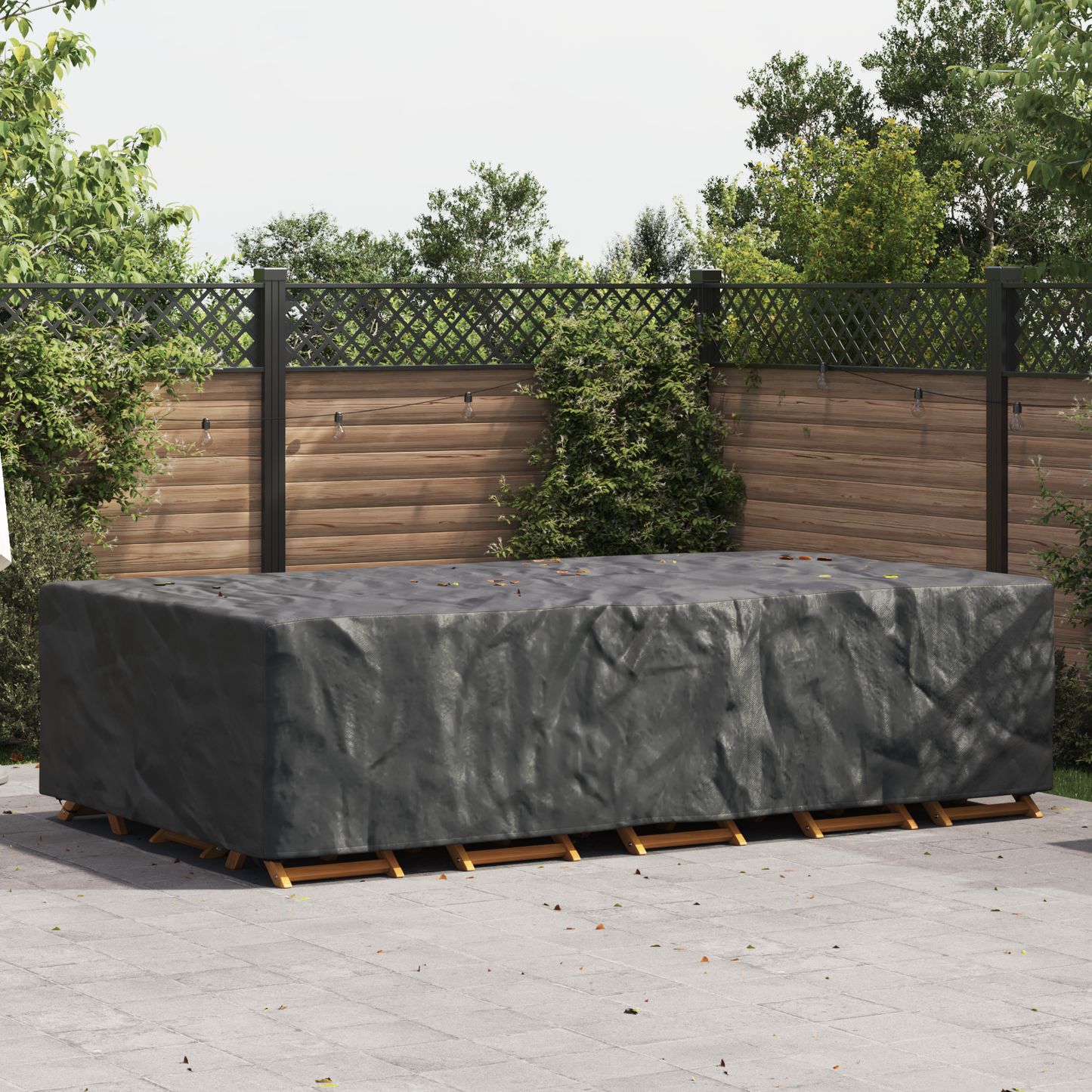 Furniture Cover Plain Black 305 x 190 x 85 cm 210D