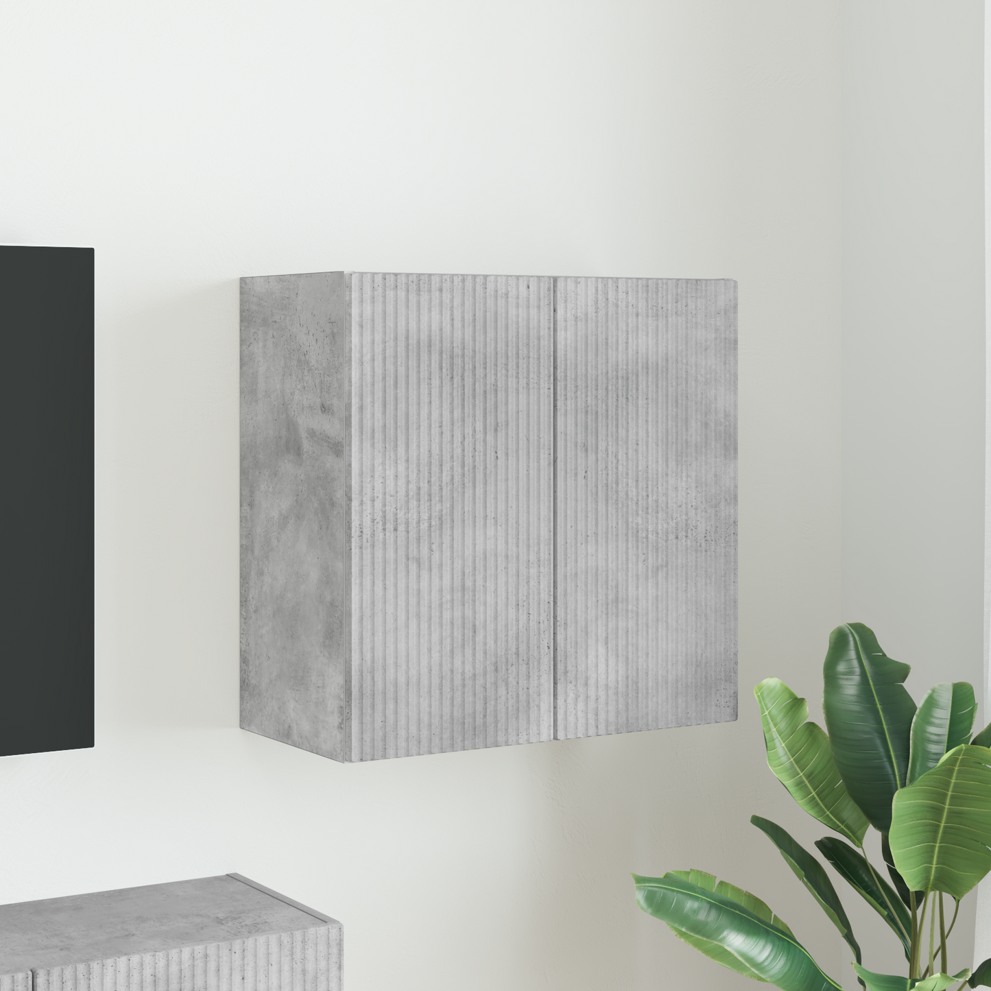 TV Wall Cabinet Concrete Grey 59.5 x 31 x 60 cm Engineered Wood