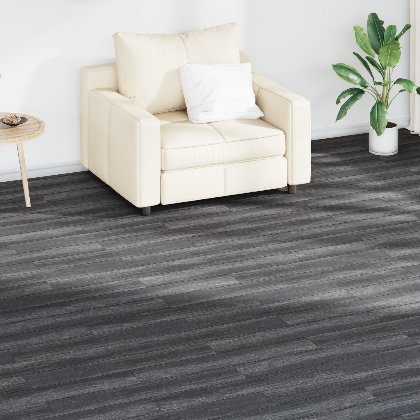 Flooring Planks 36 pcs Black and White 5.02 m² PVC