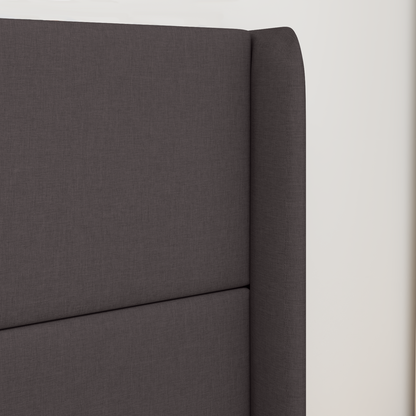 Headboard Ear Brown 80 x 16 x 4 cm Fabric