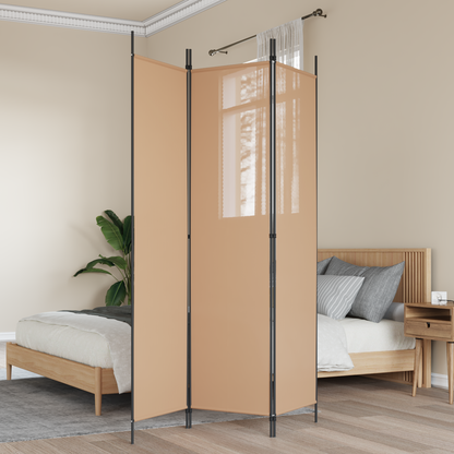 Room Divider Beige 150 x 200 cm Fabric