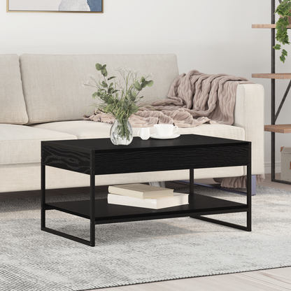 Coffee Table Black Oak 80 x 50 x 40 cm Engineered Wood