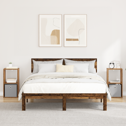 Bedside Table with Drawer 2 pcs Old Wood 30.5 x 27 x 59.5 cm