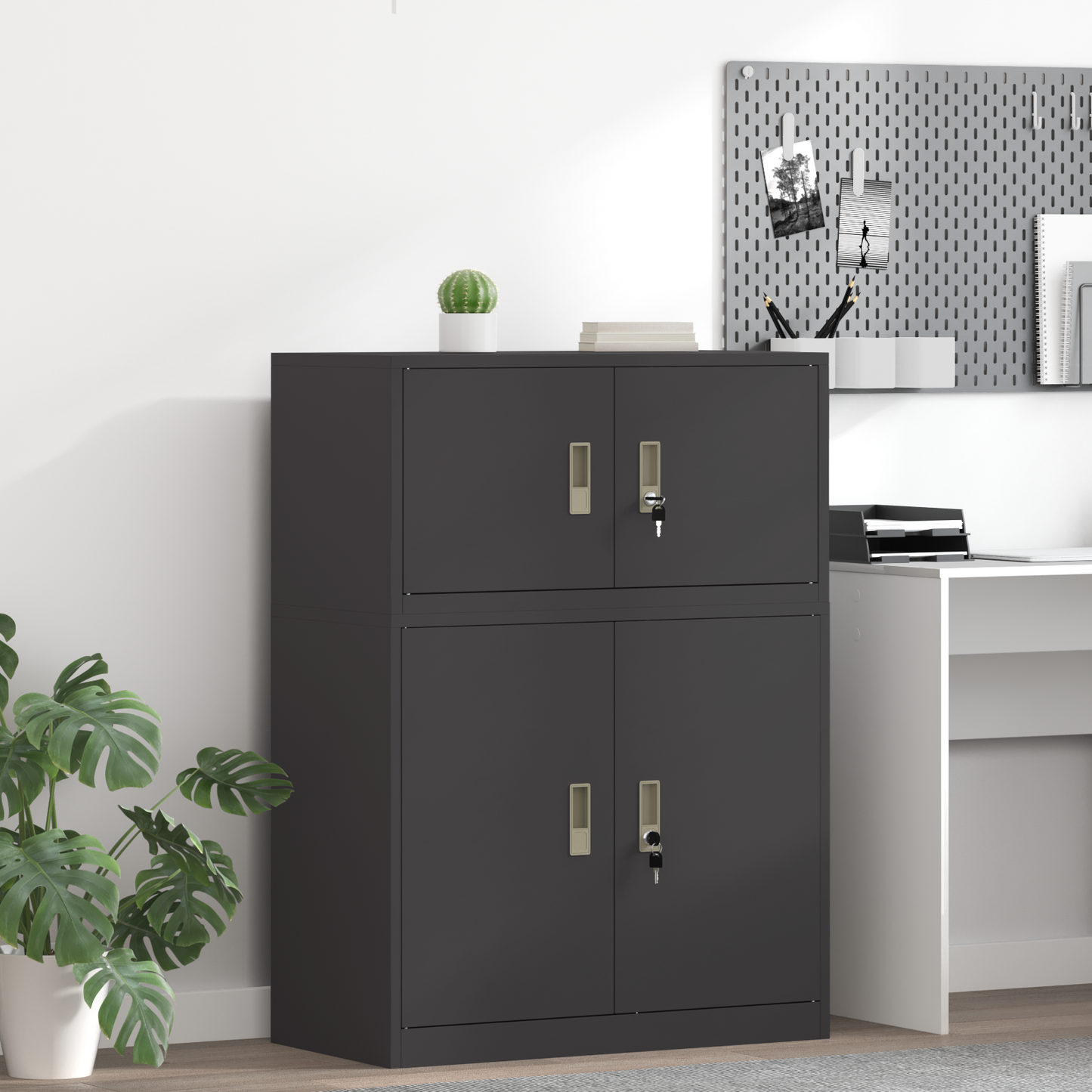 Storage Cabinet Black 80 x 40 x 40 cm Steel