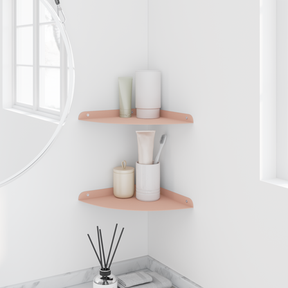 Floating Shelf with Shelf 2 pcs Pink 24 x 24 x 2 cm