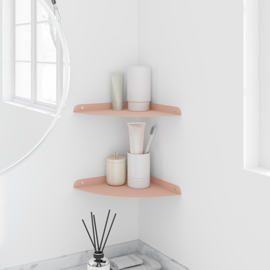 Floating Shelf with Shelf 2 pcs Pink 24 x 24 x 2 cm