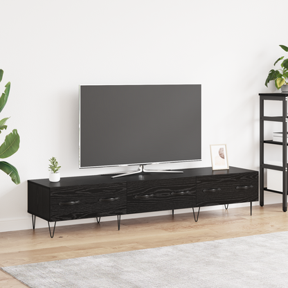 TV Cabinet Black oak 150 x 36 x 30 cm Engineered wood