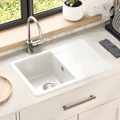 Sink White 670 x 460 mm 80% Quartz and 20% Resin