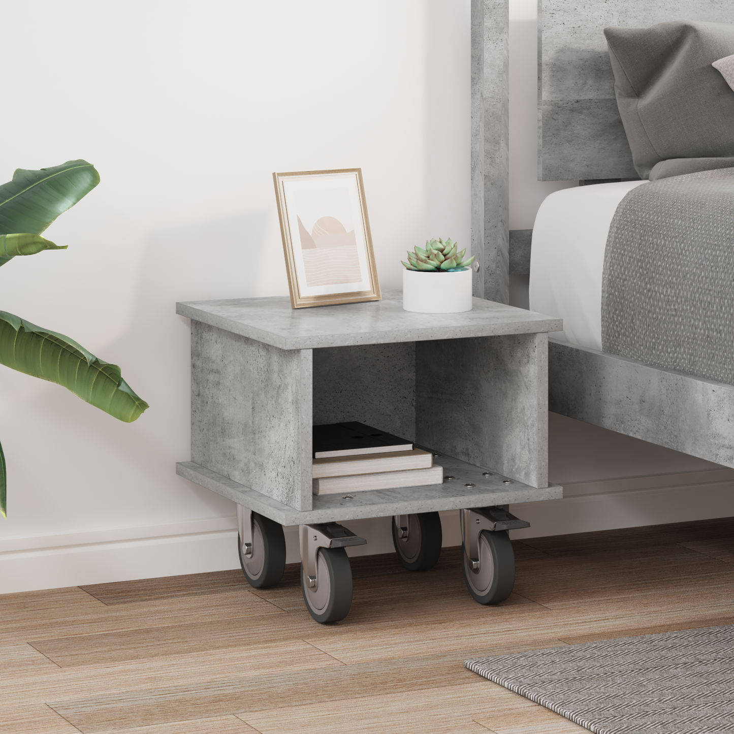 TV Stand Concrete Grey 37 x 35 x 35 cm Engineered Wood